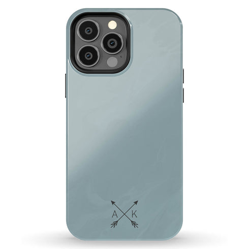 Custom Initials Crossed Arrows iPhone Case
